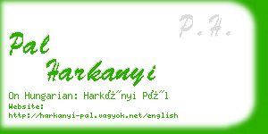 pal harkanyi business card